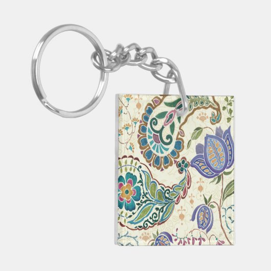 Wunderlicher Pfau Schlüsselanhänger (Vorderseite links)