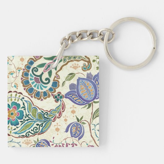 Wunderlicher Pfau Schlüsselanhänger (Rückseite)