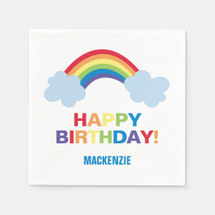 Wunderlicher Regenbogen-personalisierte Serviette