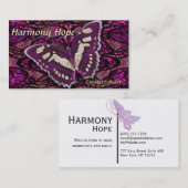 Wunderlicher Schmetterlings-Hintergrund Visitenkarte (Vorne/Hinten)