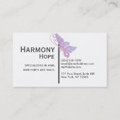 Wunderlicher Schmetterlings-Hintergrund Visitenkarte (Rückseite)