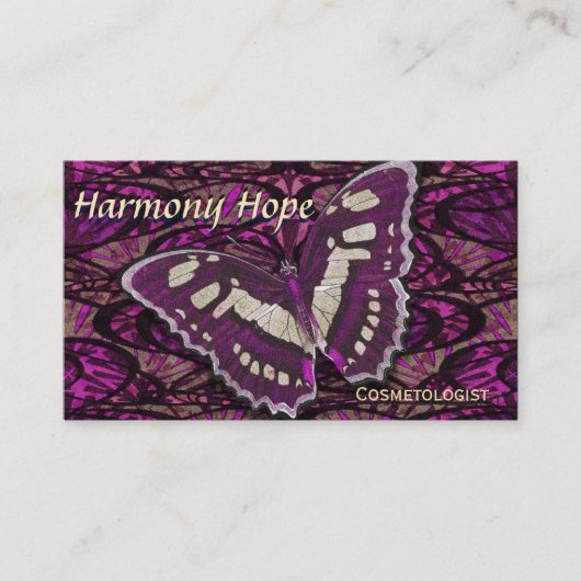 Wunderlicher Schmetterlings-Hintergrund Visitenkarte (Vorderseite)