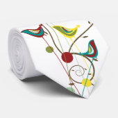 Wunderlicher Sommer-Vogel-Wirbels-moderne Krawatte (Gerollt)