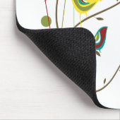 Wunderlicher Sommer-Vogel-Wirbels-moderne Mousepad (Ecke)