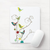 Wunderlicher Sommer-Vogel-Wirbels-moderne Mousepad (Mit Mouse)