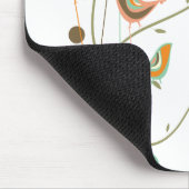 Wunderlicher Sommer-Vogel-Wirbels-moderne Mousepad (Ecke)