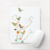 Wunderlicher Sommer-Vogel-Wirbels-moderne Mousepad (Mit Mouse)