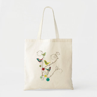 Wunderlicher Sommer-Vogel-Wirbels-moderne Tragetasche