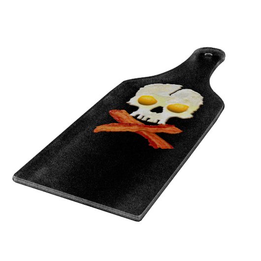 Wunderlicher Speck-Knochen-Ei-Schädel Schneidebrett (Ecke)