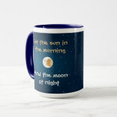 Wunderlicher Sun, Mond und Sterne Tasse (Vorderseite Links)