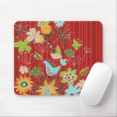 Wunderlicher und schicker Blumengarten auf roten Mousepad (Mit Mouse)