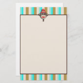 Wunderlicher verrückter Hut-Socken-Affe stationär Briefpapier (Vorne/Hinten)