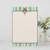 Wunderlicher verrückter Hut-Socken-Affe stationär Briefpapier (Stehend Vorderseite)