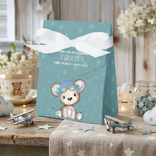 Wunderlicher Wasserfarben-Flugzeugpilot-Teddybär Geschenkschachtel