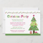 Wunderlicher Weihnachtsbaum beleuchtet Party Einladung (Vorderseite)