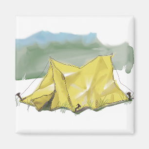 Wunderlicher Zelt-Illustrations-Magnet Magnet