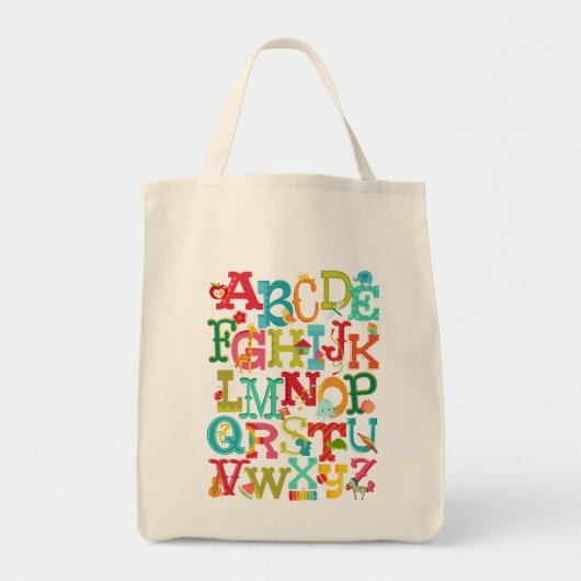 Wunderliches Alphabet für KinderTaschen-Tasche Tragetasche (Vorne)