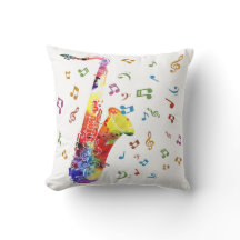 Wunderliches Aquarell-Saxophon