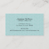 Wunderliches Bäckerei-Blau Visitenkarte (Rückseite)