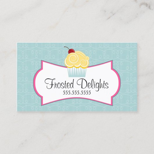 Wunderliches Bäckerei-Blau Visitenkarte (Vorderseite)