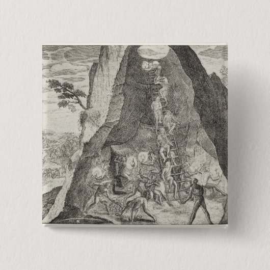 Wunderliches Bild der Toilers in den Bergwerken Button (Vorderseite)
