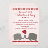 Wunderliches Elefant-Valentinstag-Party Einladung (Vorne/Hinten)