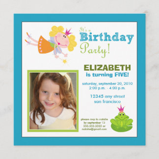 Wunderliches feenhaftes Mädchen-Geburtstags-Party Einladung