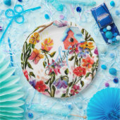 WUNDERLICHES GARTEN-VOGEL-HAUS-MONOGRAMM-PARTY PAPPTELLER (Party)