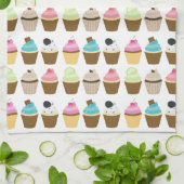 Wunderliches Kuchen-Muster Geschirrtuch (Gefaltet)