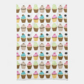 Wunderliches Kuchen-Muster Geschirrtuch (Vertikal)