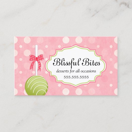 Wunderliches Kuchen-Pop-Backen Visitenkarte (Vorderseite)