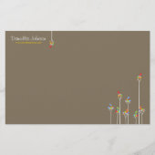 Wunderliches niedliches tweeten Vogel-bunte Briefpapier (Vorderseite)