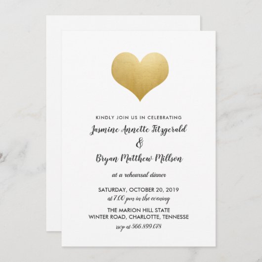 Wunderliches Proben-Abendessen des Einladung (Vorne/Hinten)