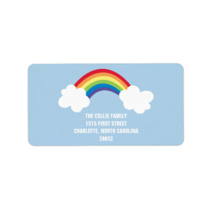 Wunderliches Regenbogen-Adressen-Etikett Adressaufkleber