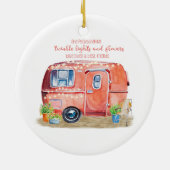 Wunderliches Retro Camper-Wohnwagen-Freund-Zitat Keramik Ornament (Hinten)