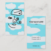 Wunderliches Retro Stewardess-Gesicht im Himmel Visitenkarte (Vorne/Hinten)