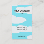 Wunderliches Retro Stewardess-Gesicht im Himmel Visitenkarte (Rückseite)