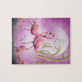 Wunderliches rosa Flamingo-Puzzlespiel Puzzle (Horizontal)