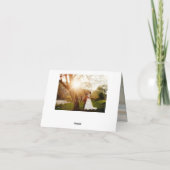 Wunderliches Skript-danken volle Foto-Hochzeit Dankeskarte (Rückseite)