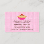 Wunderliches Torten-Bäckerei-Rosa Visitenkarte (Rückseite)