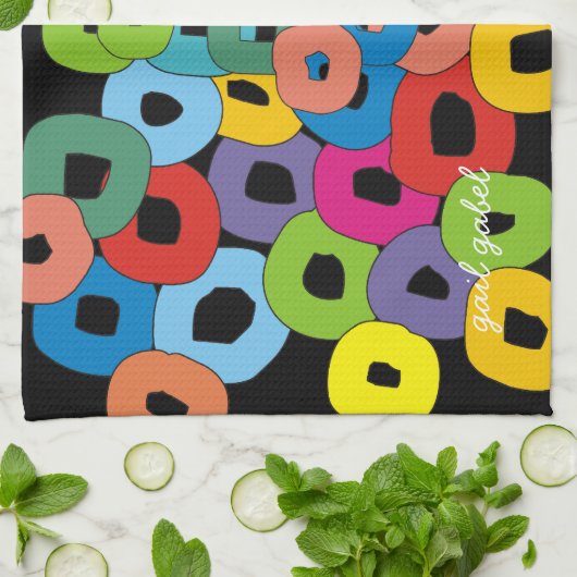 Wunderliches und flippiges Kunst-Geschirrtuch Handtuch (Gefaltet)