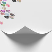 Wunderliches Zickzack ausgebogtes mit Blumenmuster Geschenkpapier (Ecke)