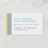 Wunderliches Zickzack und Punkte - fertigen Sie Visitenkarte (Rückseite)