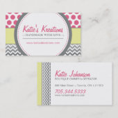 Wunderliches Zickzack und Punkte Visitenkarte (Vorne/Hinten)