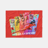 Wundermädchen | Jedes Mädchen ist ein Super-Held Fleecedecke (Vorderseite (Horizontal))