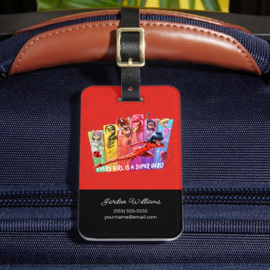Wundermädchen | Jedes Mädchen ist ein Super-Held Gepäckanhänger (Vorderseite Insitu 2)