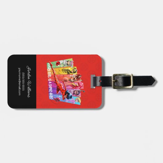 Wundermädchen | Jedes Mädchen ist ein Super-Held Gepäckanhänger (Vorderseite horizontal)