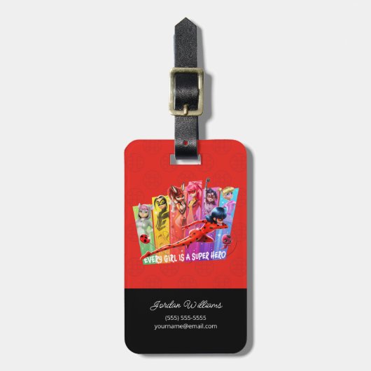 Wundermädchen | Jedes Mädchen ist ein Super-Held Gepäckanhänger (Vorderseite vertikal)