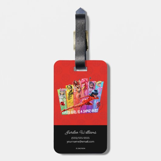 Wundermädchen | Jedes Mädchen ist ein Super-Held Gepäckanhänger (Rückseite vertikal)