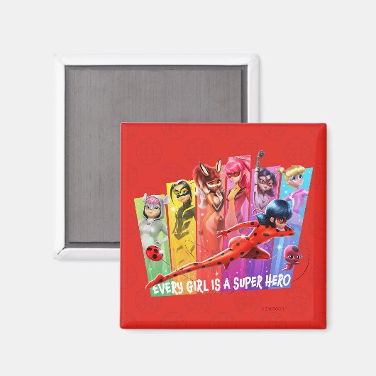 Wundermädchen | Jedes Mädchen ist ein Super-Held Magnet (Vorderseite/Rückseite)